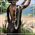 Handmade Frayed Maxi Beach Dress ANNA BARBAS Swim Cover Up, more colors