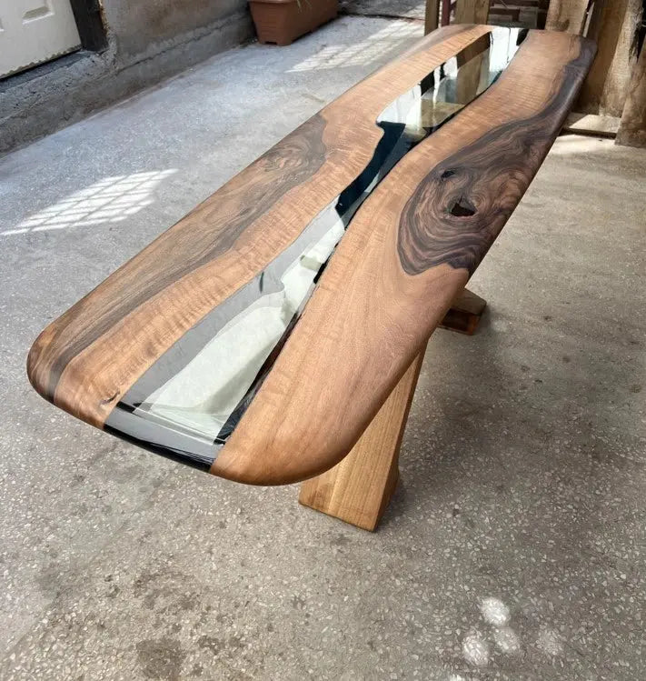 Handmade Solid Walnut Console Table for Entryway and Foyer