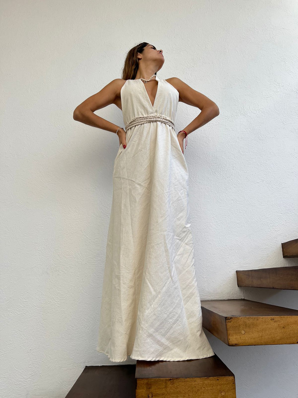 Handmade Boho Maxi Beach Dress "NAOMI", by ALLE BOHO