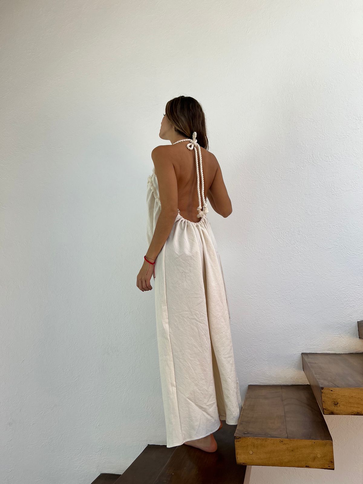 Handmade Boho Beach Backless Maxi Dress "TESSY", by ALLE BOHO