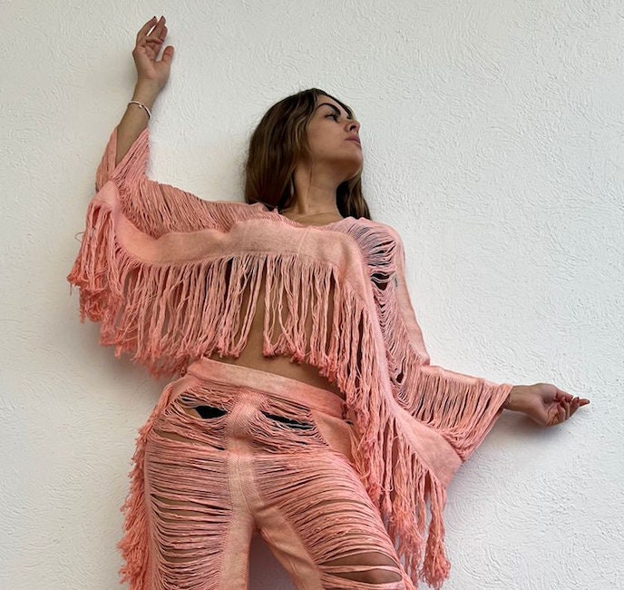 Handmade Frayed Beach Boho Top "EMILIA" by ALLE BOHO