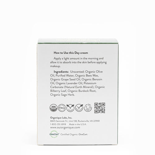 Certified Organic Rejuvenating Day Cream burdock Root|Detoxify |Brighten|
